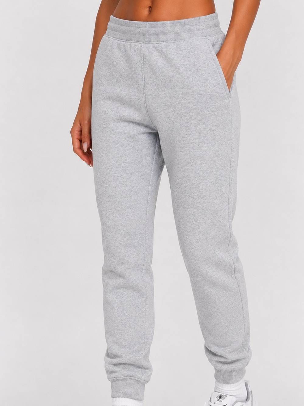 TNA CozyAF Fleece Joggers in Light Gray